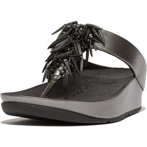 FitFlop Rumba beaded metallic toe-post sandals