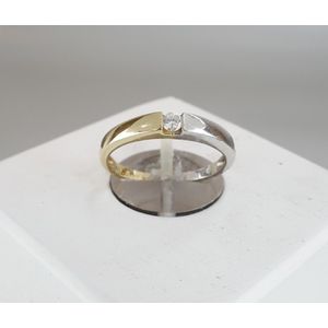 Christian Bicolor ring met diamant