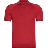 Cappuccino Italia - Heren Polo SS Tipped Tricot Polo - Rood