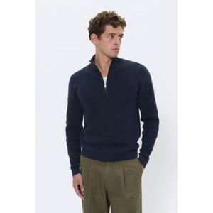 Matinique 30207192 lagoon 1940111 dark navy melange heren trui half zip matini