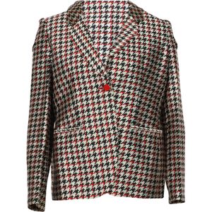 Giorgio Armani Houndstooth Blazer in Multicolor Zijde