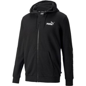 Puma - Essential Tape Full Zip Hoodie - Zwart - Heren