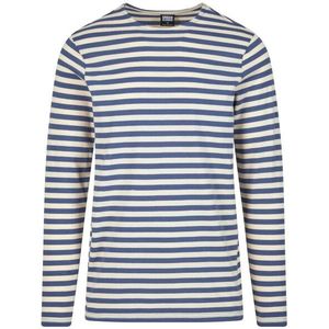 Urban Classics Heren gestreept normaal t-shirt met lange mouwen