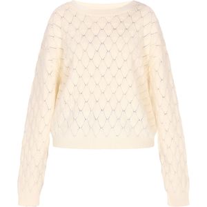 Dreimaster Jumper Dames wol wit melange