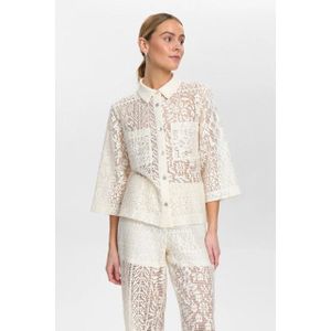 Nümph - Nuwicki - Shirt - Cloud Dancer - Katoenmix