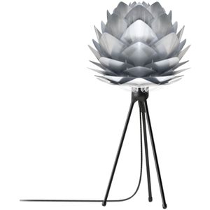 Umage Silvia mini tafellamp brushed steel met tripod zwart Ø 32 cm