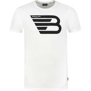 Ballin Amsterdam T-shirt chestprint white ecru