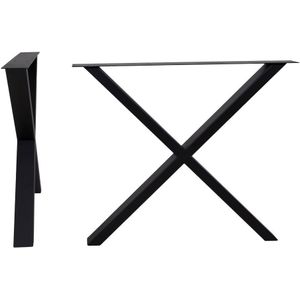 House Nordic Nimes poten voor eettafel poten voor eettafel gepoedercoat in zwart design x