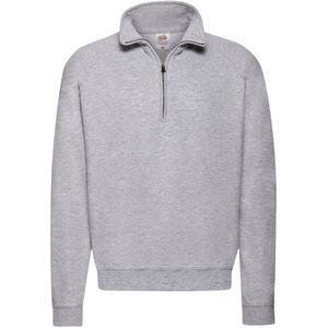 Fruit of the Loom - Sweater - Heather - 80% Katoen 20% Polyester - Collared Zip Neck