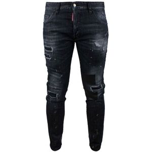 Dsquared2 - Skater Jean - Zwart - Katoen - Gewassen Effect