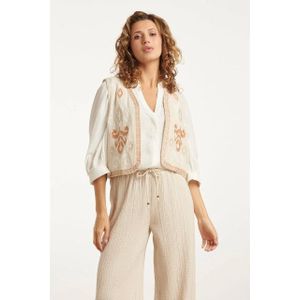 Smashed Lemon - 25190 - Gilet - Sand - Katoen - Aztec Borduursels