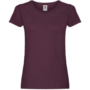 Fruit of the Loom - Dames T-shirt - 100% Katoen - Korte Mouwen - Crew Neck