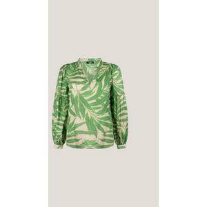 Jansen Amsterdam - Ocean Multi Green Blouse - Dames - Groen - Katoen