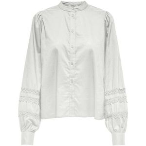 Only - onldolly life ls button top - Cloud Dancer - Dameskleding