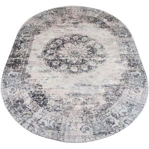 Veer Carpets Vloerkleed viola antraciet ovaal 200 x 290 cm