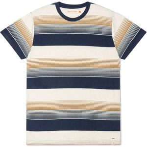 Revolution T-shirt navy striped