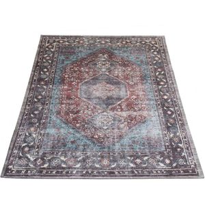 Veer Carpets Vloerkleed madel rood/blauw 160 x 230 cm