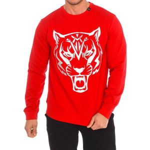 Plein Sport - Rood - Sweatshirt - Heren - Ronde Hals met Merkprint