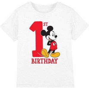Disney Kinderen/kinderen mickey mouse 1e verjaardag t-shirt