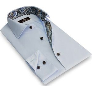 Circle of Gentlemen North effen overhemd met contrastdetails 100% co