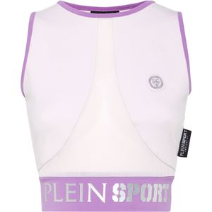 Plein Sport - Crop Top - Wit - Dames - Polyester