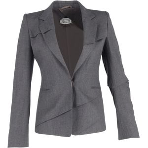 Maison Margiela Gescheurde Enkel-Passende Blazer in Grijs Wol