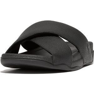 FitFlop Surfer mens tumbled-leather cross slides