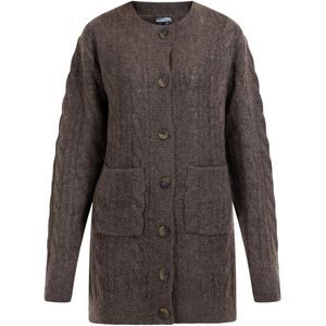 DreiMaster - Vintage - Gebreid Vest - Donkerbruin - Lange Mouwen
