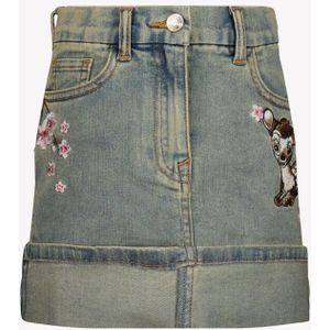 Monnalisa - 19E7035021 - Minirok - Blauw - Katoen - Gewassen Denim