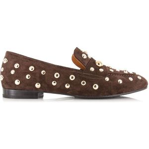 Babouche - Tilly - Loafers - Donkerbruin - Met Studs