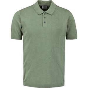 No Excess Pullover short sleeve polo button s green