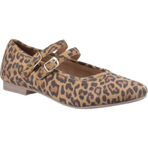 Hush Puppies - Nancy - Leren Ballerina's - Luipaard