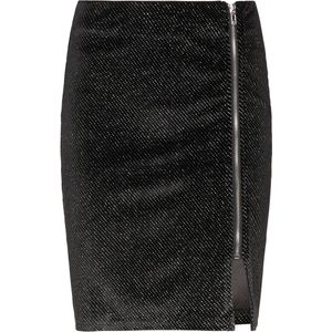 Mymo Fluwelen rok Dames zwart