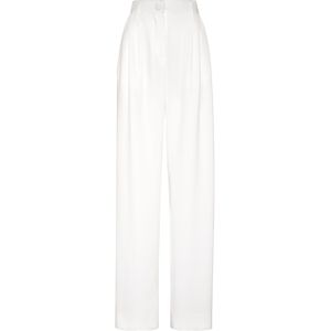 Philipp Plein - Cady Geplooide Broek - Wit - Dames