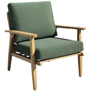 SenS-Line porto lounge stoel groen aluminium houtpatroon set van 2