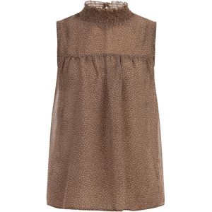 Dreimaster Blouse Dames bruin-gebroken wit
