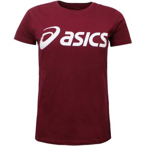 Asics - Logo - Dames T-Shirt - Bordeaux - Sport