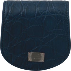 Dolce & Gabbana Blue Leather Holder Pocket Condoom Heren Case
