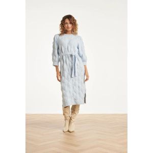 Smashed Lemon - Gebreide Midi-jurk - Camel - Losvallend Silhouet