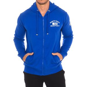 North Sails - Hoodie - Blauw - Heren - Met Ritssluiting en Ribboord