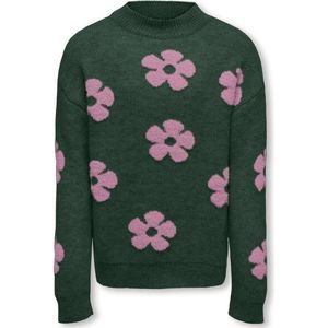 Kognaja - Gebreide Pullover - O-hals - Lange Mouwen - Regular Fit