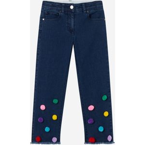 Stella McCartney Meisjes Pom Pom Jeans in Blauw
