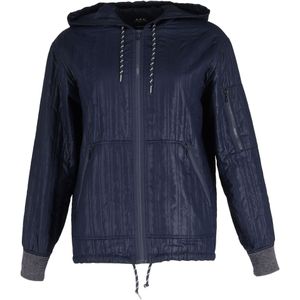 A.P.C. Gewatteerde Gevoerde Jas in Navy Blauw Polyester