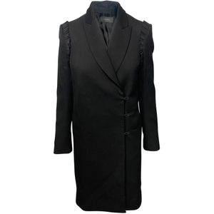 Joseph Gerimpelde Jas in Zwart Wol