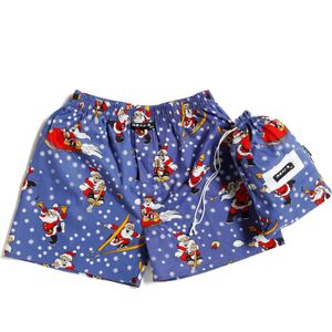 MG-1 Wijde kinder kerst boxershorts jongens kerstman