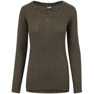 Urban Classics Dames wijde hals lange jumpsuit