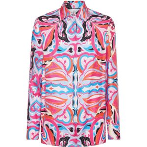 Philipp Plein - Circus-print Silk Twill Shirt - Veelkleurig - Blouse