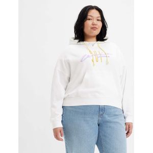 Levi's - Plus Graphic Authentic Hoodie - Wit - Dames