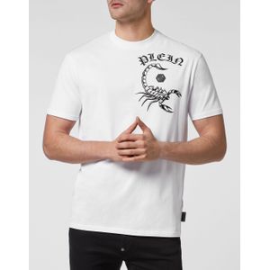 Philipp Plein - T-shirt Ronde Hals SS Scorpion - Wit - Katoen