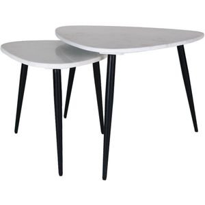 Home67 Salontafel milou marmer set van 2 groot